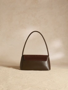 Tropiscape Retro Niche Baguette Bag New Style Fashion French Armpit Bag Shoulder Bag Commuter Bag - Coffee Brown - View 3