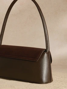 Tropiscape Retro Niche Baguette Bag New Style Fashion French Armpit Bag Shoulder Bag Commuter Bag - Coffee Brown - View 5