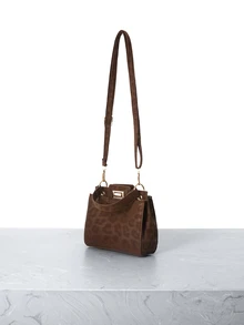 CHICVUE Nuevo bolso de mano casual con cierre, adecuado para fiestas, salidas, compras y uso diario, puede almacenar monedas, teléfonos, también adecuado como bolso de trabajo para trabajadores de cuello blanco, estudiantes universitarios y trabajadores de oficina, elegante bolso de señora - Café - Ver 5