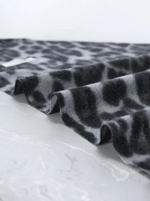 CHICVUE 1 件女士复古豹纹提花仿羊绒围巾，时尚百搭保暖披肩，适合日常搭配冬秋 - 彩色 - 查看 2