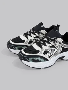 DareSee 柔软皮革厚底厚底运动鞋，女士透气网面2024春夏新款休闲跑步鞋，适合音乐节、Y2K、返校季、秋季、圣诞节、冬季等场合，也是圣诞礼物的理想之选。