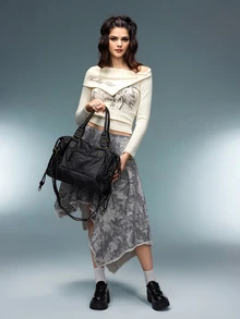 DareSee Thiết kế unisex dành cho nữ, kiểu dáng retro, chất liệu da PU giả da, khóa kéo, nhiều ngăn tiện dụng, trang trí bện, màu sắc phai, dung tích lớn, đựng vừa laptop 13 inch, dây đeo dài có thể điều chỉnh, túi đeo chéo/vai, thích hợp đi làm hàng ngày, đi học, du lịch qua đêm, quà tặng, lễ hội âm nhạc. - màu đen - Xem 4