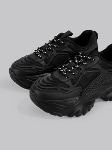 DareSee Women's Breathable Mesh Sports Shoes, Lightweight Chunky Sneakers Music Fest Y2KFest Autumn Winter Gifts