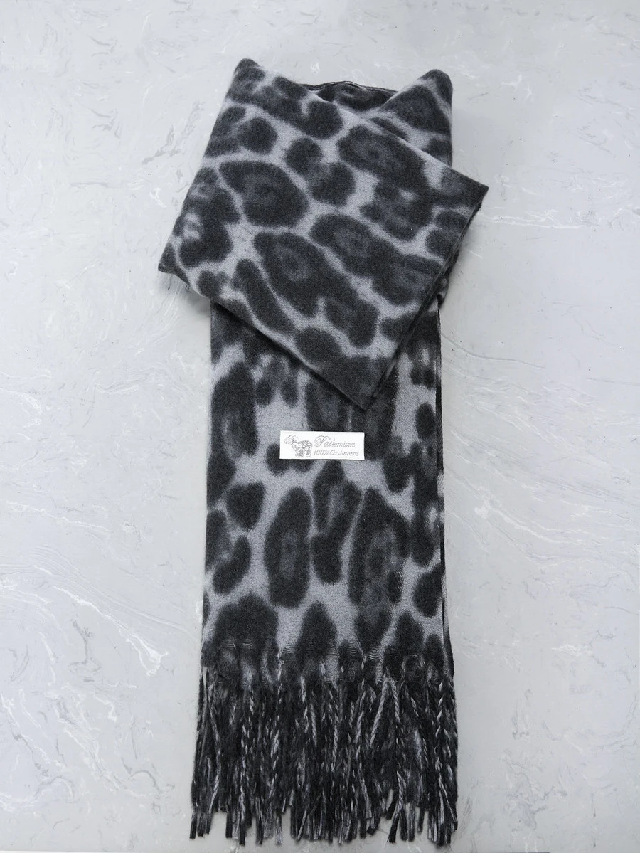 CHICVUE 1 件女士复古豹纹提花仿羊绒围巾，时尚百搭保暖披肩，适合日常搭配冬秋 - 彩色 - 查看 1