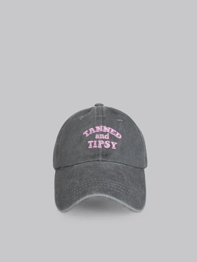 DareSee 1顶女士“晒黑与微醺”刺绣软顶棒球帽，可调节帽檐，透气户外遮阳帽，适合户外、运动、露营、度假、音乐节、Y2K音乐节、返校季、秋冬季节等场合，是音乐节的理想礼物。