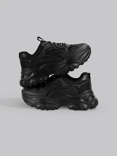 DareSee 女士透气网面运动鞋，轻便厚底运动鞋，适合音乐节、Y2KFest、秋季、圣诞节、冬季等场合，是圣诞礼物的理想之选。