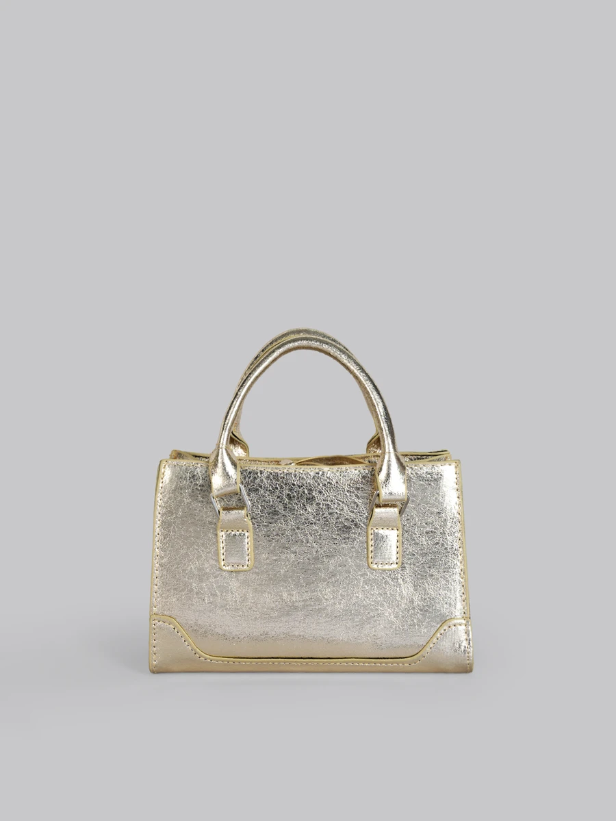 DareSee Bolso de mano vintage de unicolor y de moda, regalo para el festival de música, festival Y2K, regreso a la escuela, otoño e invierno - Dorado - Ver 1