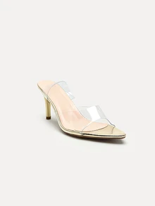 TuEzra Giày cao gót thời trang cho nữ, Giày cao gót pha lê trong suốt phong cách tiên nữ, Giày cao gót mũi nhọn quai trong suốt cho nữ, Giày cao gót trong suốt tối giản gợi cảm, Giày cao gót thời trang cho các bữa tiệc và hộp đêm - Vàng - Xem 6