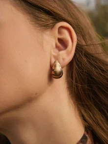 Glizzene 1 Pair Fashionable & Elegant Leopard Print Water Drop Earrings, Suitable For Women's Daily Wear, Date, Party And Matching - Leopard - View 4