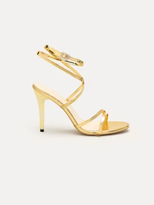 TuEzra Fashionable Sexy Party Strappy High Heels For Women,2025 New Summer Slim Heel Open Toe Elegant Criss-Cross Strap Round Toe Sandals Valentine's Day