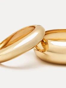 3 件/2 件/1 件奢华袖口手镯、金手镯、宽手镯、粗手镯、手镯套装、宽手镯、时尚独特风格大金手镯 - 金黃色 - 查看 7