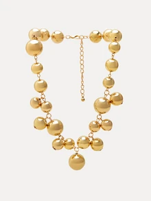 TuEzra Colar Gargantilha com Decoração de Bola - Ouro amarelo - Visão 4