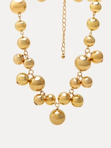 TuEzra Colar Gargantilha com Decoração de Bola - Ouro amarelo - Visão 5