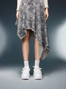 DareSee Women's Solid Color Mesh Thick Sports Shoes, Lace-Up Breathable Running Shoes, Platform Chunky Chunky Sneakers Music Fest Y2KFest Back To School Autumn Winter Gifts Music Fest Back To School - White - View 4