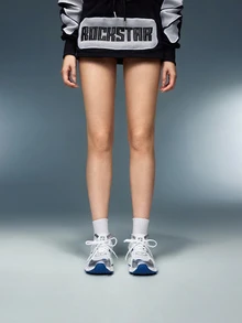 DareSee 2024春夏新款软皮厚底厚底运动鞋女透气网面跑步鞋休闲运动鞋 - 藍色 - 查看 4