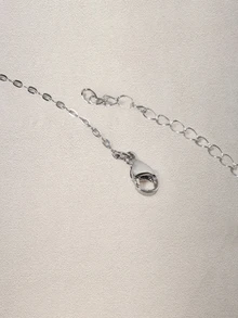 Hatastic Collana con pendente a croce in zirconia cubica, per festival musicali - Argento - Visualizzare 5