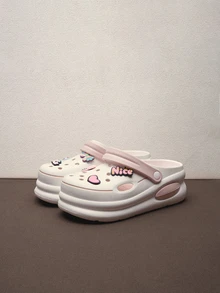 Hatastic Women's Summer Beach Fashionable, Comfortable, Thick-Soled, Breathable, Hollow Out Sandals - White - View 1