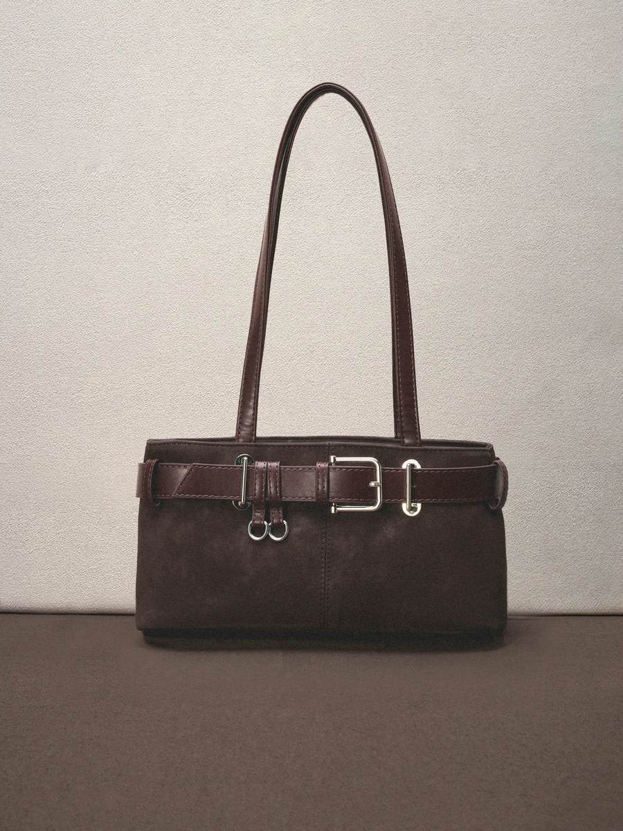 Hatastic Túi đeo vai một bên kiểu retro bằng da PU, thích hợp cho các hoạt động hàng ngày, hẹn hò và đi làm, cũng như các lễ hội âm nhạc. - Cà phê - Xem 1