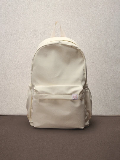 Hatastic Sac à dos de style collège classique de couleur unie à plusieurs poches, pour un usage décontracté. Sac à dos scolaire, grande capacité, compartiment pour ordinateur portable, portable, léger, convient aux adolescentes, femmes étudiantes, garçons et hommes. Parfait pour le bureau, le collège, l'école primaire, le collège, le lycée, le travail, les affaires, les déplacements, le stade, les festivals de musique et de sports.