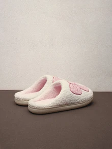 Hatastic Dép bông ấm áp mùa đông thêu nơ mới cho nữ, dép đi trong nhà, đế dày chống trơn trượt, kiểu dáng Châu Âu & Mỹ, cỡ lớn, mùa thu/đông, giày lông thú cho lễ hội âm nhạc. - Nhiều màu - Xem 3