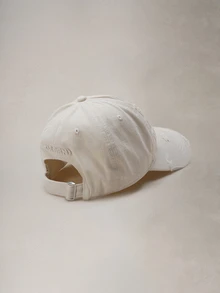 1顶字母刺绣做旧棒球帽，女款，软帽冠，宽帽檐，防晒音乐节 - 破洞 - 查看 8
