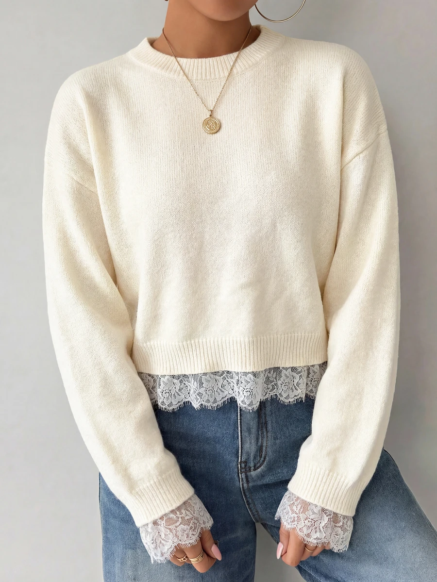 2024 Summer New Arrival Women's Floral Puff Sleeve Midi Dress, Casual - Milky White - View 1