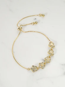 Clariva 方晶锆石花朵装饰手链 情人节、妈妈、母亲、母亲节、礼物 - 花朵 - 查看 5