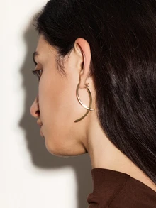 NobleVue Pendientes chaqueta con diseño geométrico - Amarillo Oro - Ver 4