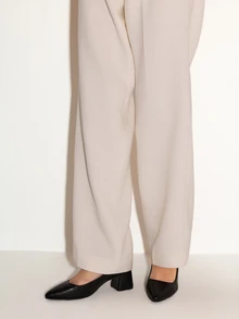 NobleVue 新款春秋季女士高跟鞋韩版尖头低帮粗跟女士时尚鞋 - 黑色 - 查看 1