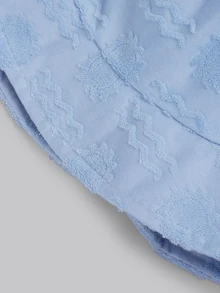 DareSee 1pc Polyester Casual Street Style Sun Wave Pattern Bucket Hat, Suitable For Spring, Summer, Autumn And Winter Winter Outfits - Baby Blue - View 4