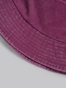 DareSee 1 pieza Sombrero de cubo de unicolor lavado para mujer, gorra de pesca plegable y desgastada para protección solar al aire libre, estilo unisex, adecuado para uso diario, festival de música, vuelta a la escuela - color sólido - Ver 5