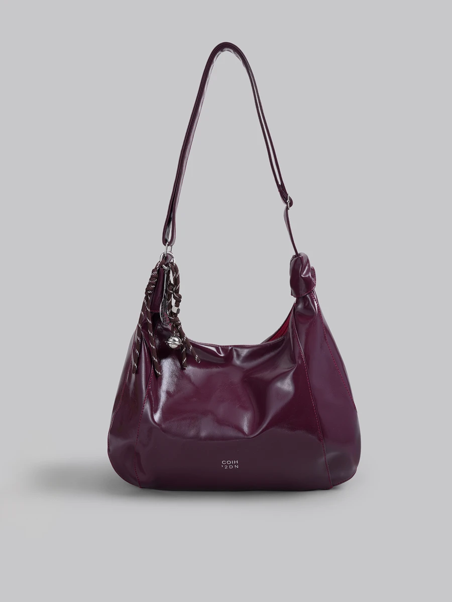 DareSee Túi đeo vai dung tích lớn thời trang dành cho nữ, túi tote thiết kế theo phong cách lễ hội âm nhạc. - Màu Đỏ Sâu - Xem 1