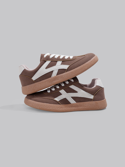 DareSee Sepatu Olahraga Kasual Baru, Sepatu Sneaker Wanita Bertali Serbaguna Mirip Suede, Sepatu Pelajar untuk Festival Musik dan Kembali ke Sekolah