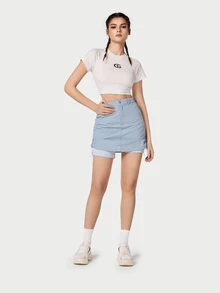 DareSee 女士夏季坡跟厚底运动凉鞋，魔术贴带字母图案休闲学生平底凉鞋 - 米色 - 查看 5