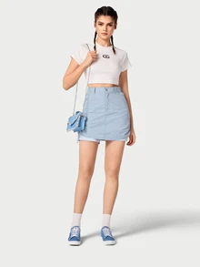 DareSee 秋冬女士帆布鞋，2025年春季新款，学生运动平底运动鞋 - 藍色 - 查看 3