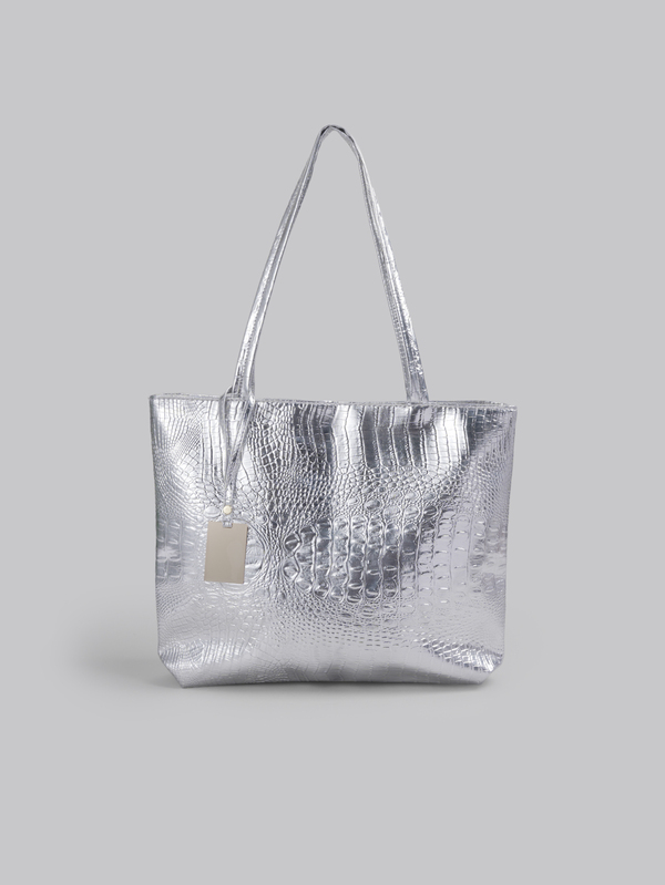 DareSee Large Capacity One Shoulder PU Tote Bag, Crocodile Print Fashion Women's Commuter Handbag, Cross-Border EU/US Style Versatile Backpack[Random Crocodile Print]