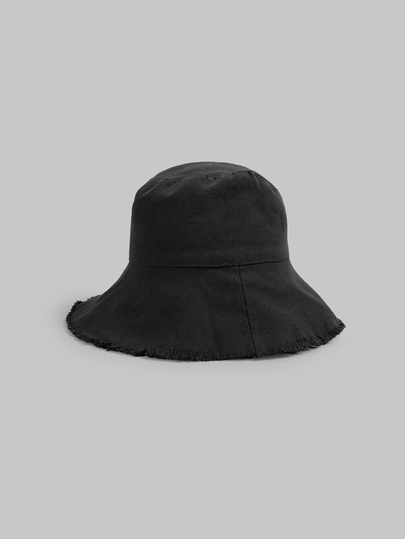 DareSee Solid Raw Trim Bucket Hat