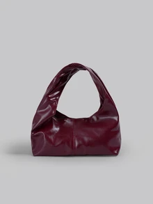 DareSee Fashionable Retro Pleated Small Cloud Handbag, Versatile Casual Shoulder Bag For Women - Burgundy - View 3