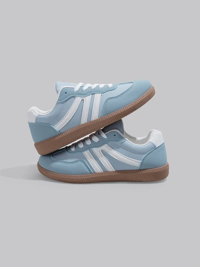 DareSee Color Blocking Sports Sneakers - Color Blocking Casual Athletic Shoes - Lace-Up, Lightweight, Soft Sole - Walking, Skating, Daily Wear - Women - Comfortable, Fashionable, Multipurpose - Step Into Style And Comfort