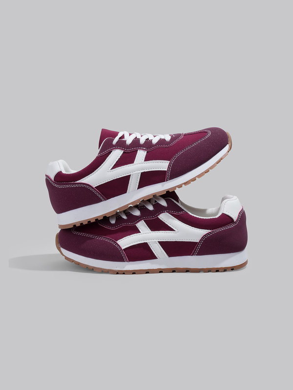 DareSee 2025秋季女款天鹅绒拼接系带运动鞋，秋季新款厚底轻便休闲运动鞋，户外运动风格学生鞋