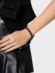 DareSee Bracelet pour homme avec détail d'étoile  PU, multicolore, pour festival de musique - Multicolore - Voir 5