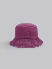 DareSee 1 pieza Sombrero de cubo de unicolor lavado para mujer, gorra de pesca plegable y desgastada para protección solar al aire libre, estilo unisex, adecuado para uso diario, festival de música, vuelta a la escuela - color sólido - Ver 2