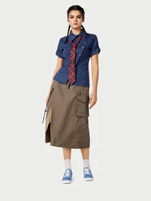 DareSee 平底休闲女式一脚蹬运动鞋，百搭舒适乐福鞋 - 藍色 - 查看 5