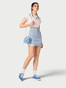 DareSee 秋冬女士帆布鞋，2025年春季新款，学生运动平底运动鞋 - 藍色 - 查看 2