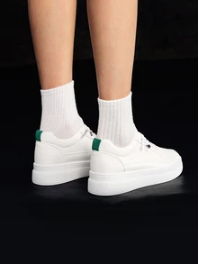 DareSee Fall/Winter Women's Wedge Heel Platform Sneakers - White - View 3