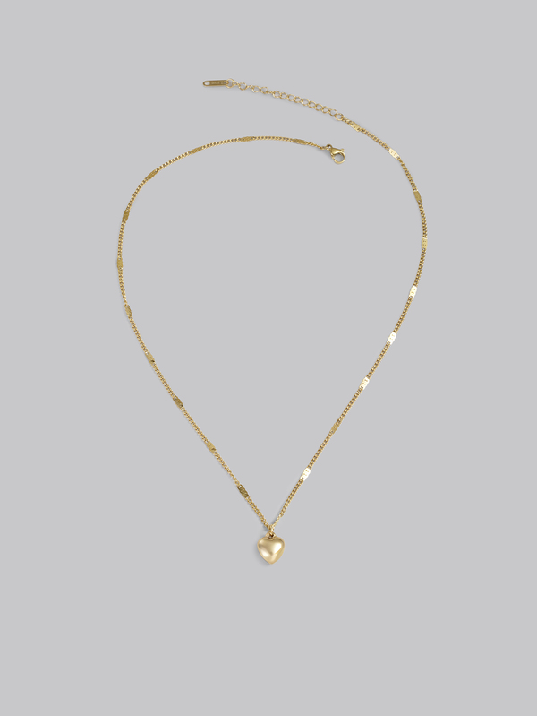 DareSee 1pc Luxury Design Heart Shaped Stainless Steel Necklace With 18K Gold Plating, Hypoallergenic Pendant Gift For Women Valentines,Mom,Mother,Mother's Day,Gift