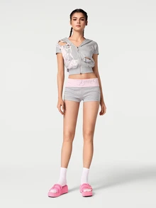 DareSee 2025 New Women Fashion Simple Comfortable Personalized Casual Black Fabric Thick Bottom Wedge Sandals - Pink - View 5