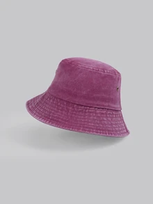 DareSee 1 pieza Sombrero de cubo de unicolor lavado para mujer, gorra de pesca plegable y desgastada para protección solar al aire libre, estilo unisex, adecuado para uso diario, festival de música, vuelta a la escuela - color sólido - Ver 4