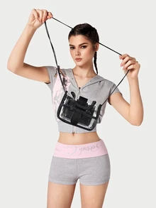 DareSee Compact Fresh Transparent Jelly Bag, Fashionable Small Square Bag, Handbag, Women's Shoulder Crossbody Bag, Minimalist Small Bag, Transparent Small Square Bag, Fashionable Women's Shoulder Handbag, Perfect Gift For Valentine's Day, Holidays Or Anniversary - Multicolor - View 1