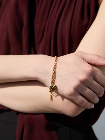 CHICVUE 心形吊坠手链 情人节、妈妈、母亲、母亲节、礼物